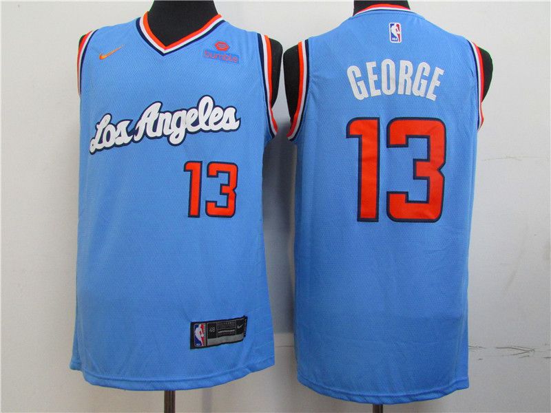 Men Los Angeles Clippers 13 George Blue Game Nike NBA Jerseys